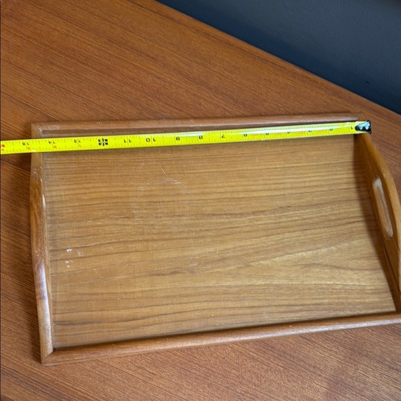 Elegant Teak vintage Brown Wooden Bath cosmetic kitchen multipurpose Tray - Picture 5 of 8